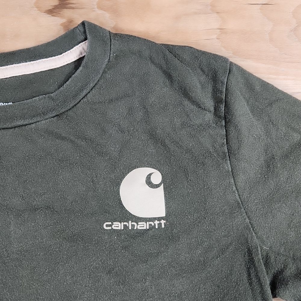 🦋Carhartt Olive Workwear Dog Short Sleeve Top Medium - Picture 4 of 10